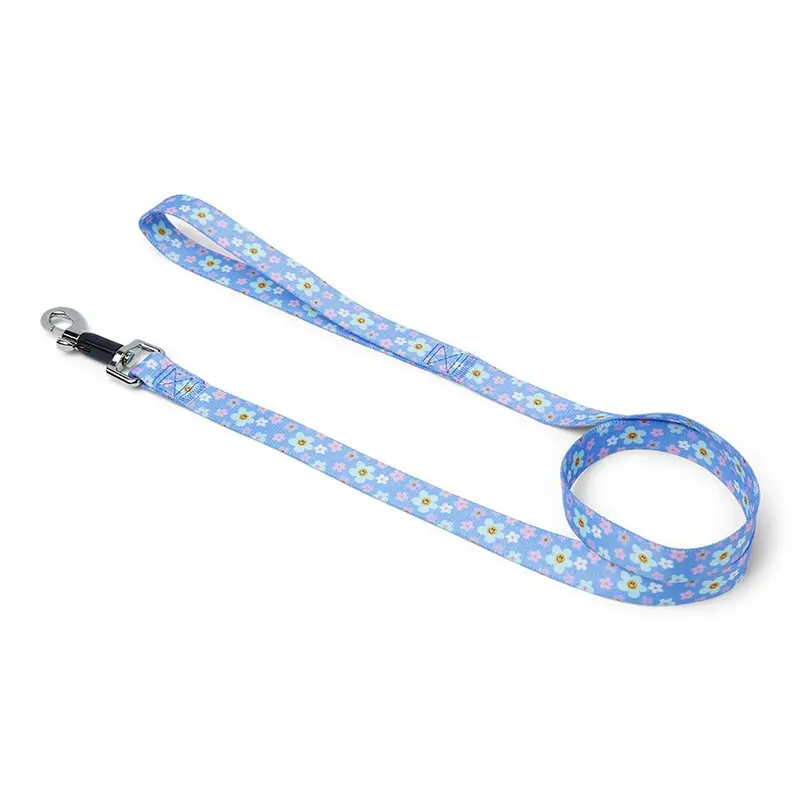 Pets At Home Smiley Flowers Dog Lead Blue