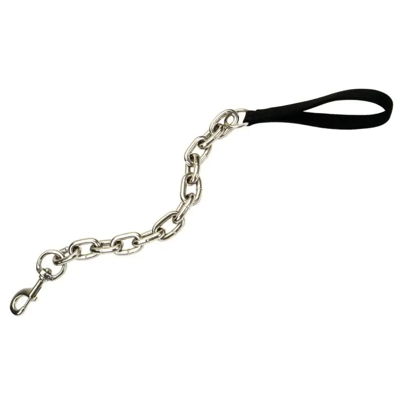 Kust Black Coastal Pet - Giant Chain Dog Traffic Leash With Nylon Handle 1"""" X 30"""" Size 1