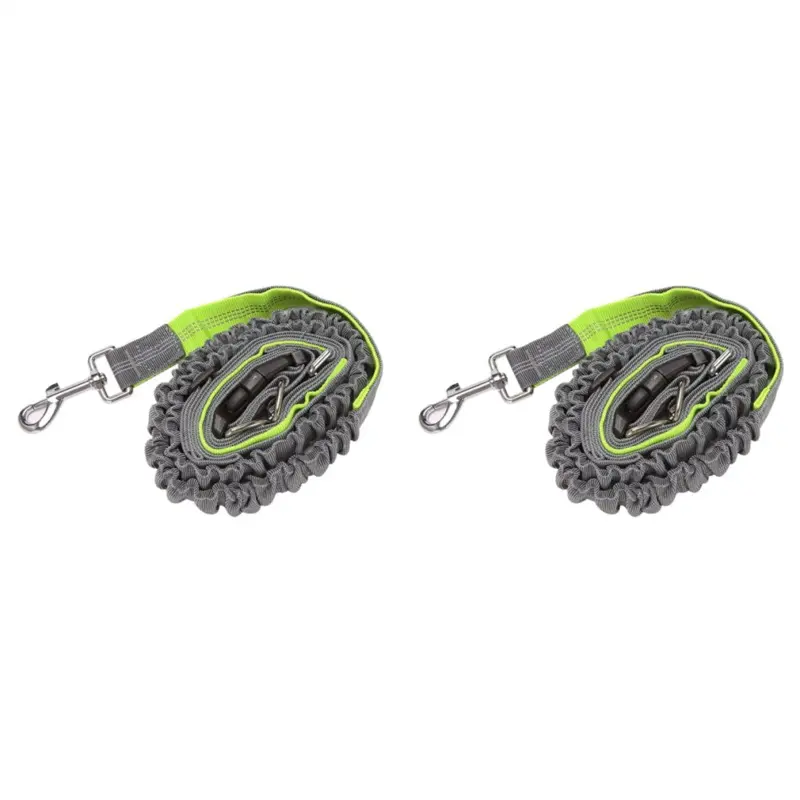 Senza Marchio Green Hands Free Dog Leash, Retractable Dog Running Leash,