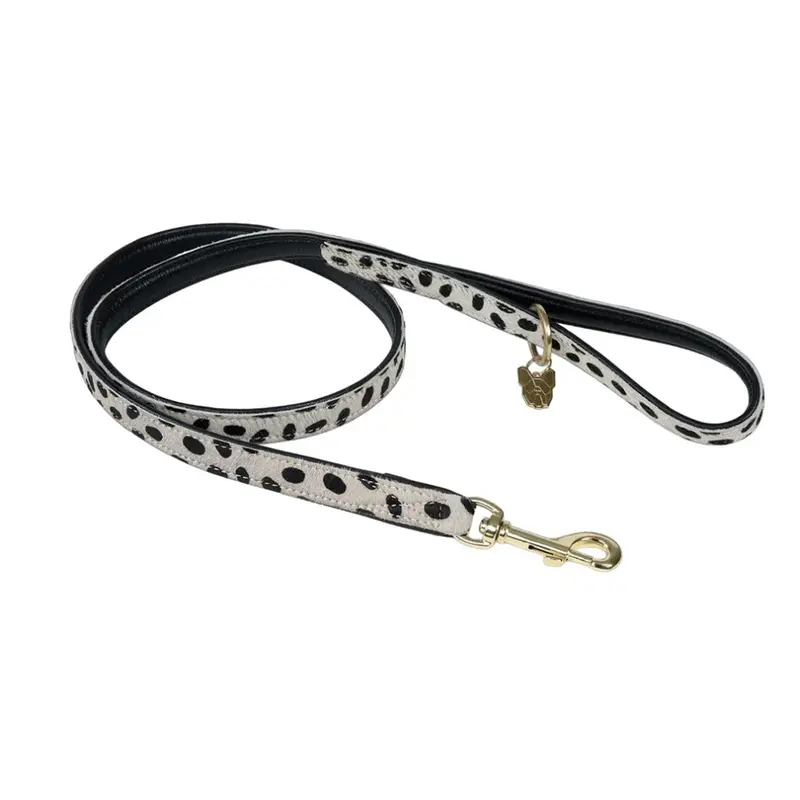 Digby & Fox Leopard Print Leather Dog Lead