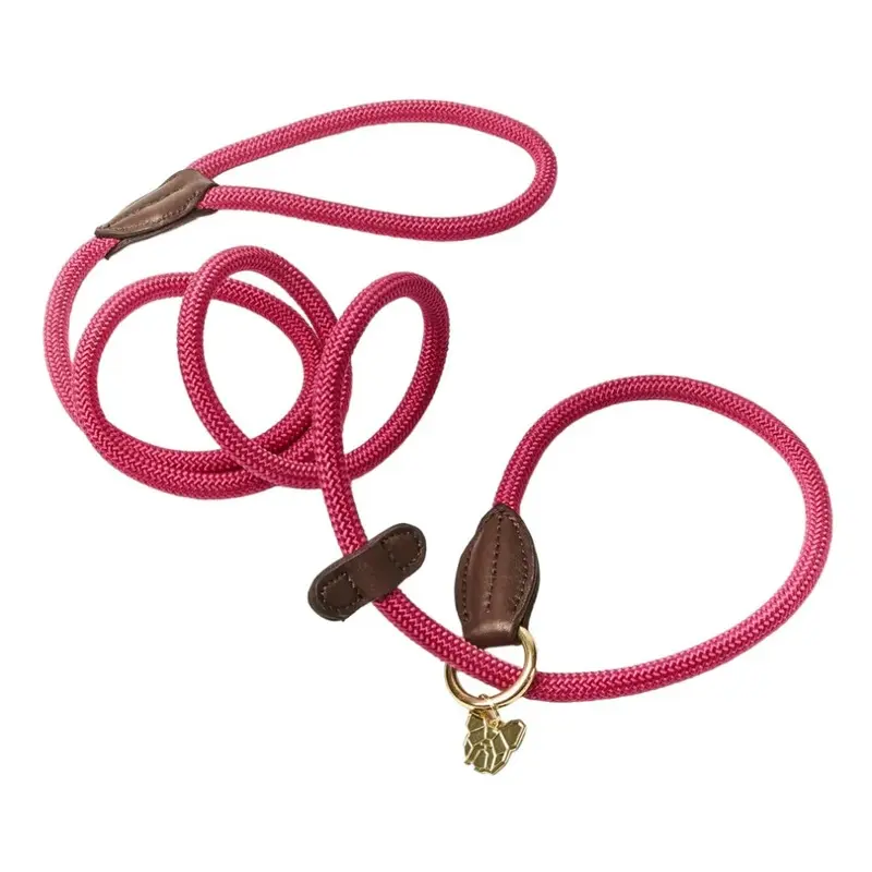 Digby & Fox Pink (One ) Leather Dog Slip Lead 170Cm