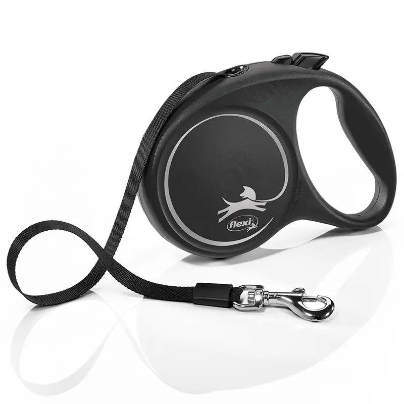 Flexi Fun Extending Dog Lead Tape 5M Black Large
