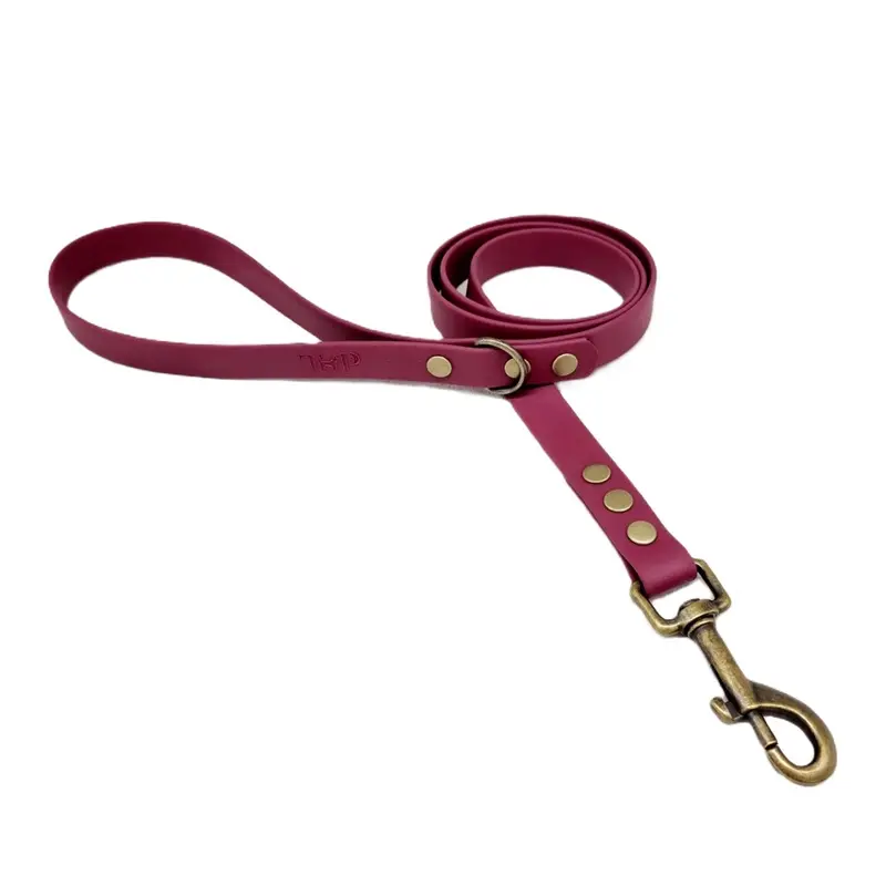 Trinkety Paws Unisex Red Biothane Waterproof Dog Lead - Burgundy 120Cm - Slim 16Mm
