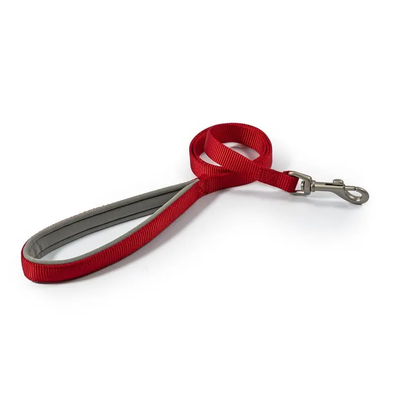 Ancol Viva Padded Dog Lead - X 100Cm Red 1.2Cm