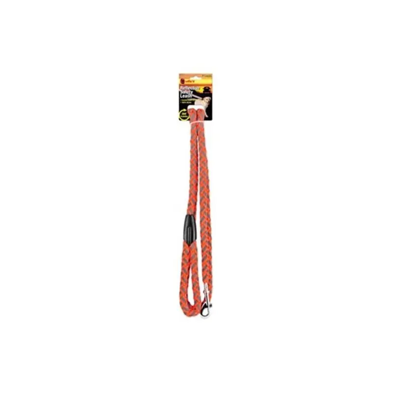Daretocare Orange Braided Reflect Dog Leash