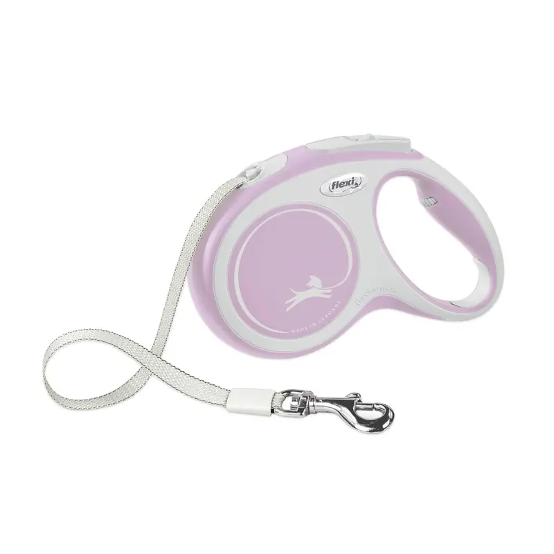 Flexi New Comfort Retractable Dog Leash (Tape), 10 ft,Extra-Small, Pink