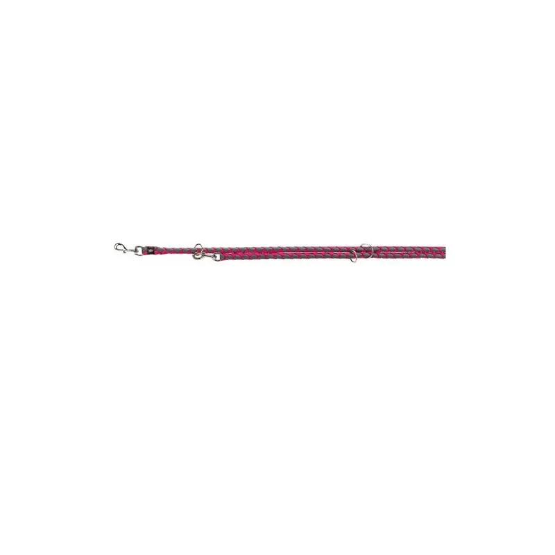 Trixie Black Cavo Adjustable Dog Leash - Fuchsia/Graphite, L Large