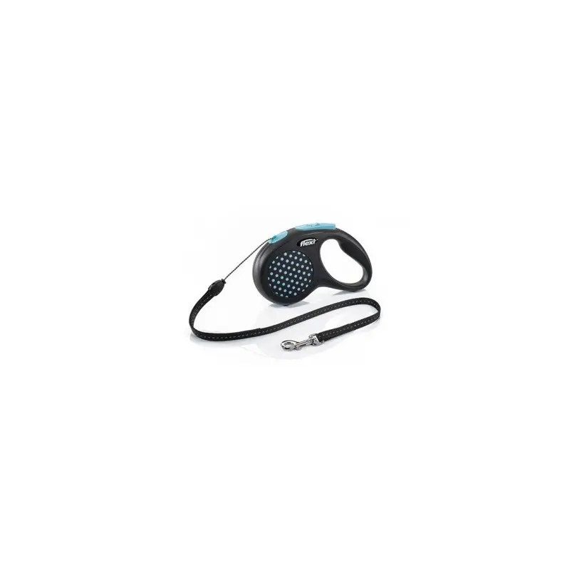 Blue Flexi Design 5 Cord Dog Leash -, Medium
