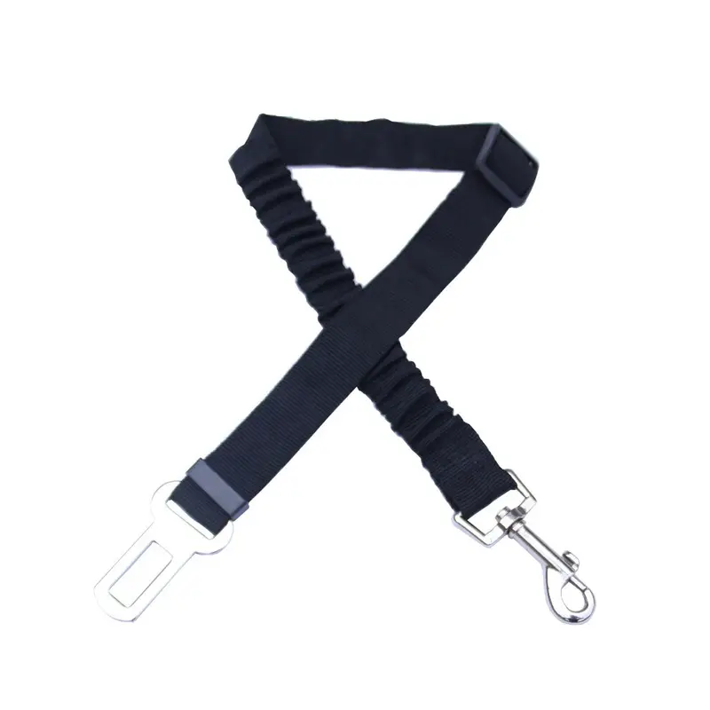 Elastic Pet Car Safety Belt With Cushioning Feature  Adjustable Dog Leash Belt