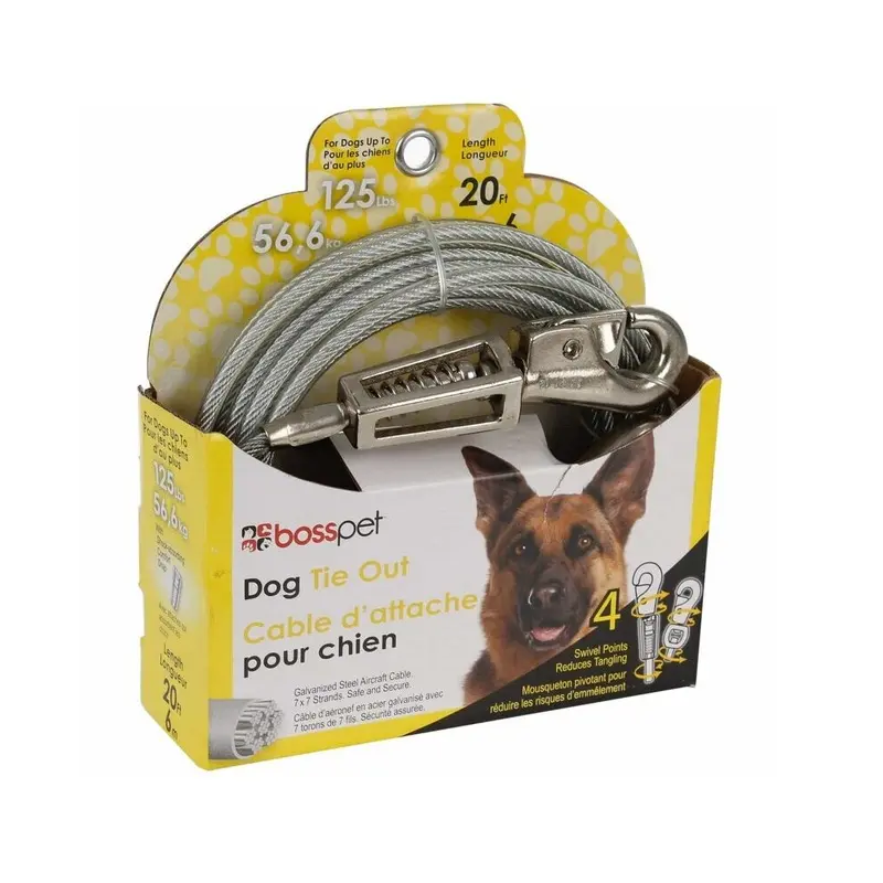 Pdq Tie Out Cable For Dogs (610 Cm) Large