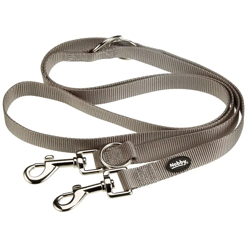 Nobby Classic Dog Leash, 200 cm/20 mm, Mouse Gray