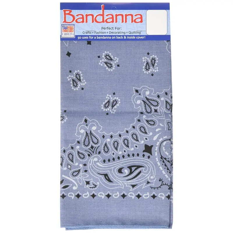 Carolina Blue Have, A, Hank Paisley Bandannas, 22-Inch By 22-Inch, Chambray