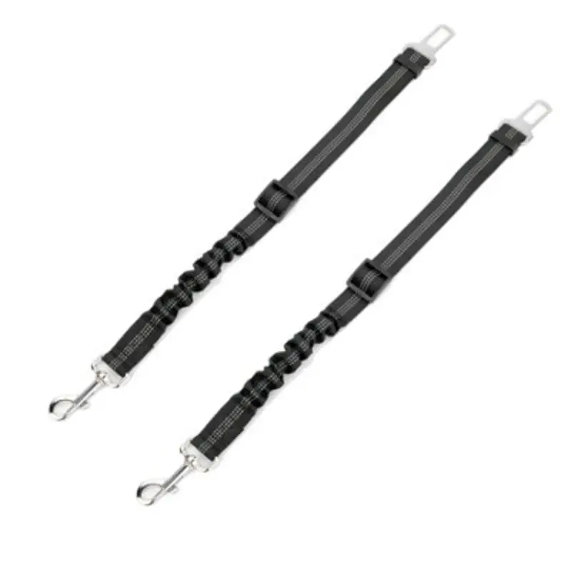 Kct Black Pack Dog Seat Belt Clip Lead Size 2