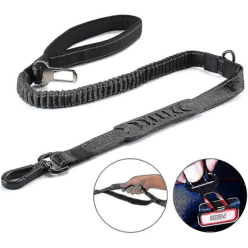 Kikidex Black (, One ) Dog Leash For Dogs Up To 40Kg, Reflective Dog Training Leash Large