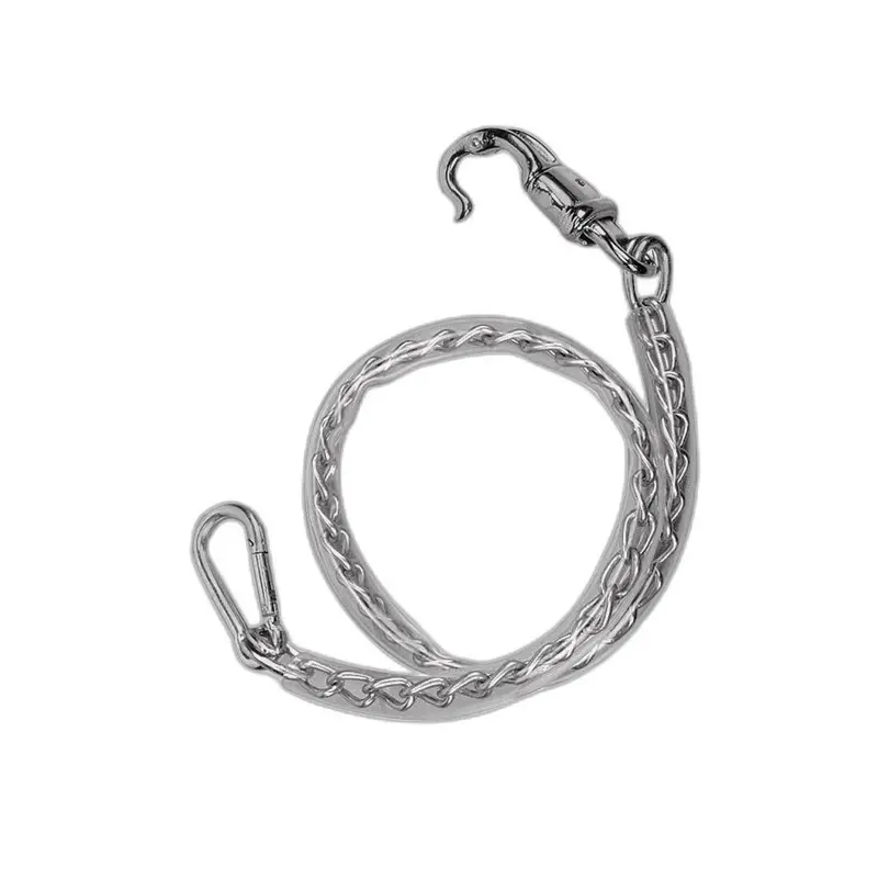 Norton Argent Chain And Transparent Plastic Lanyard