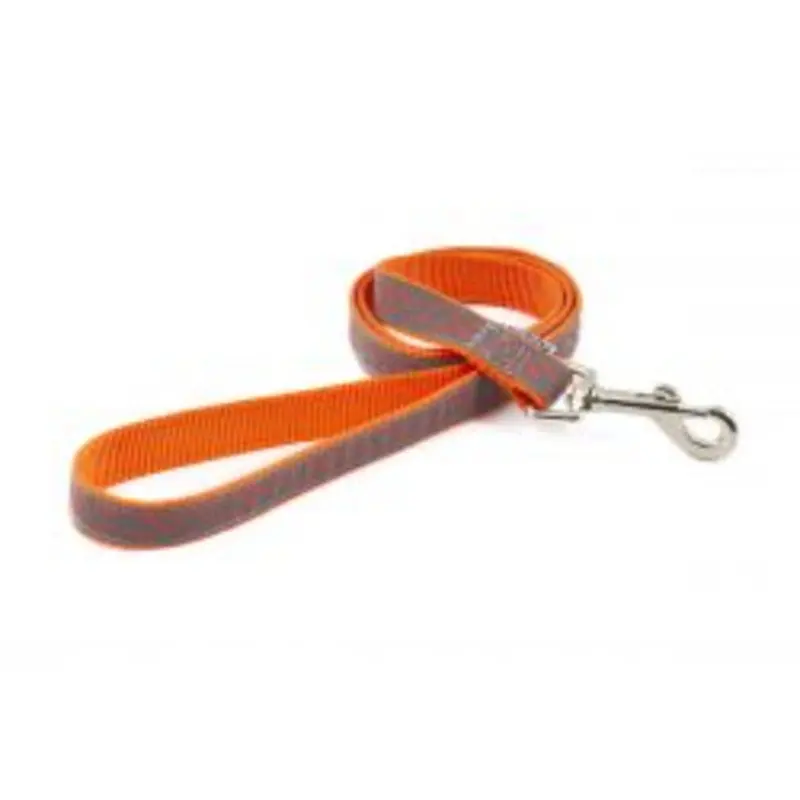 Ancol Reflective Nylon Dog Lead - Bone - X 100Cm Orange Size 1.9