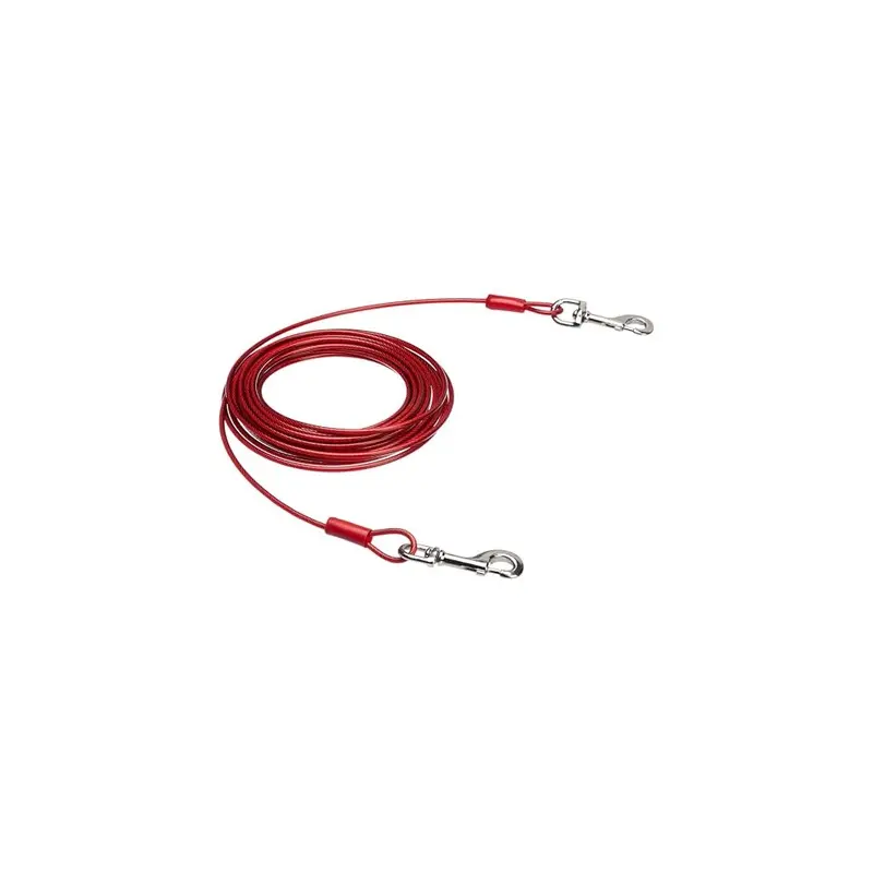 New Amazon Basics Dog Tie Out Cable, Up To 125 Lbs, 230 Feet, Red