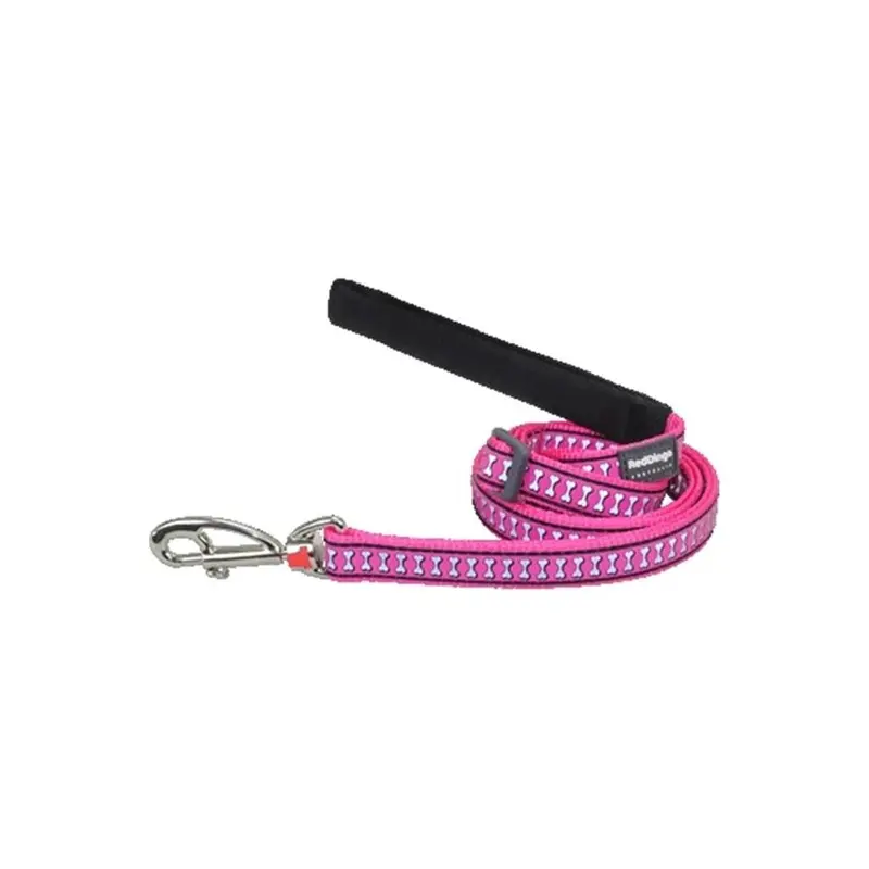 Red Dingo Pink,Red Dog Lead Reflective Hot Pink- Large