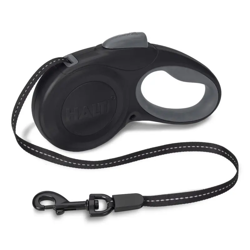 Company Of Animals Black Halti Retractable Tape Lead 49Kg - 5M Large