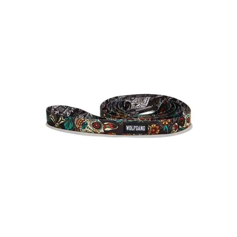Wolfgang 8093095 6 In. Multi Color Los Muertos Polyester Dog Leash, & Medium