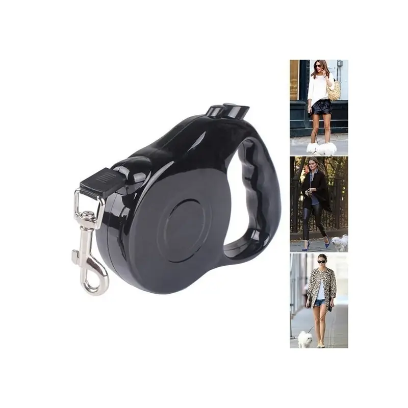 Aihontai Black Retractable Leash - Noname - 5M - Nylon - For Dogs Medium