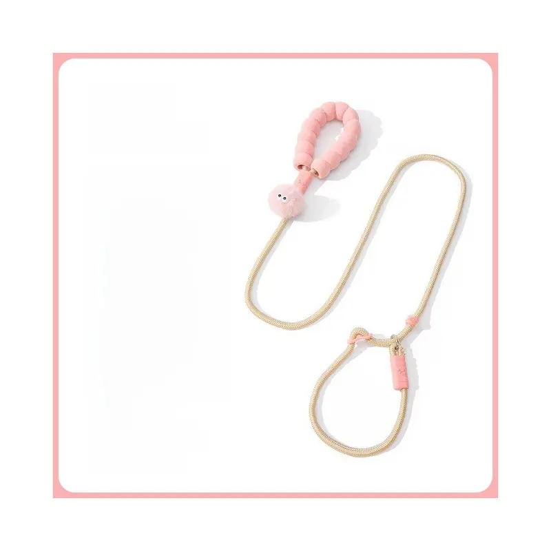 Pink (Pink) Decor Cute Plush Bubble Cotton Dog Traction P Rope And Sized Dog Small
