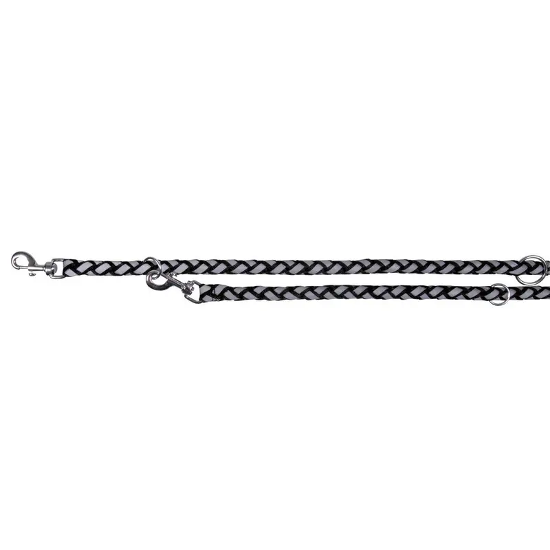 Trixie Cavo Reflect Adjustable Leash - M/12 Mm Black Size 2.00