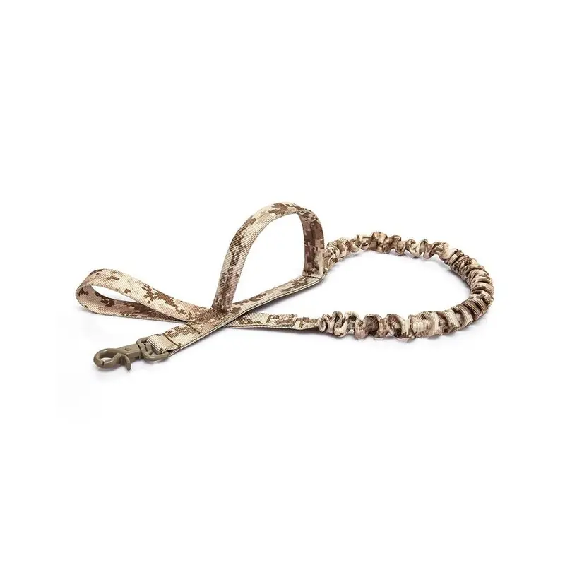 Hod Pets Brown ( Camo) Tactical Bungee Handle Dog Leash Pet Equipment Size 2