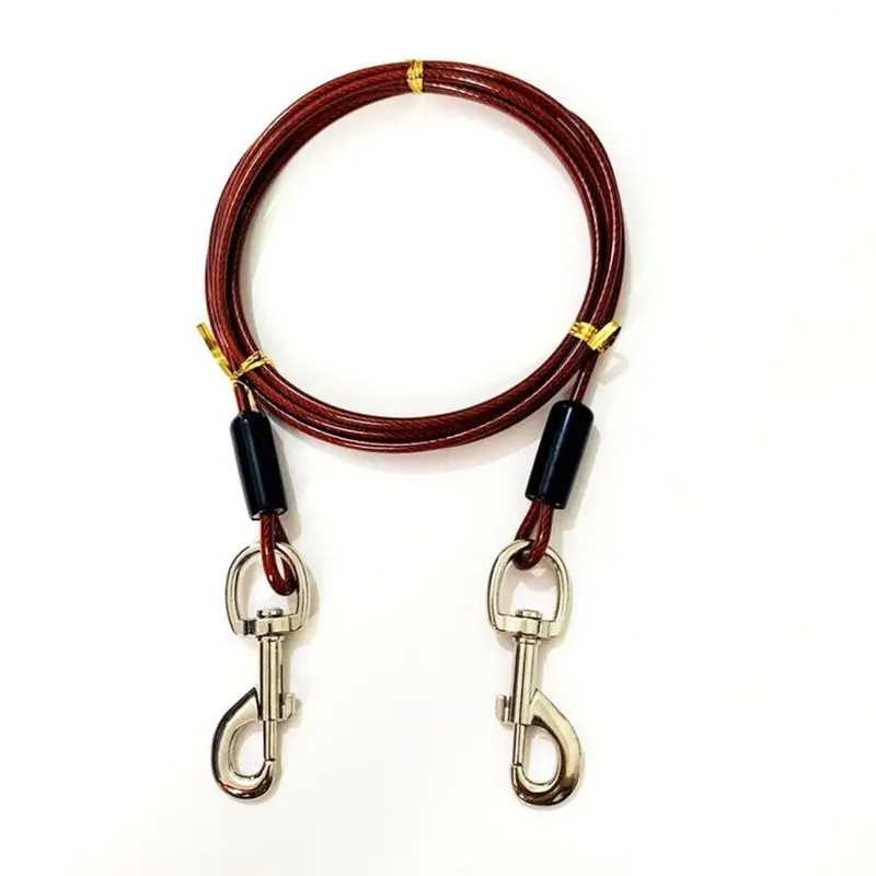 Red (, 30M) Dual-Headed Iron Chain Dog Training Leash 30M