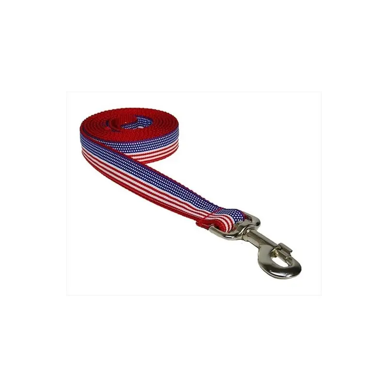 Sassy Dog Wear American Flag2-L 4 Ft. American Flag Dog Leash - Small