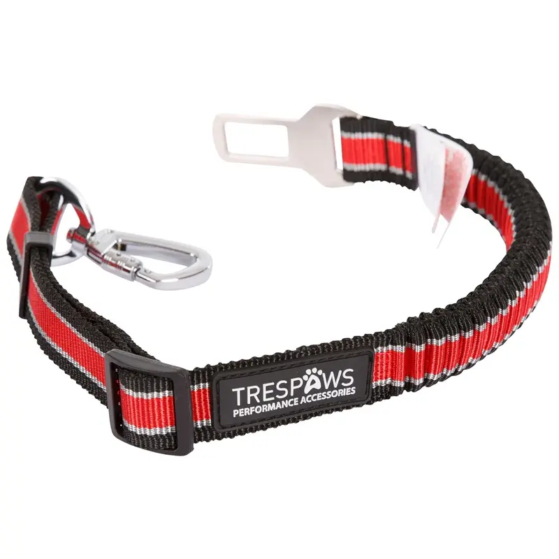 Unisex Red Trespaws Pet Car Safety Belt Slinky Each