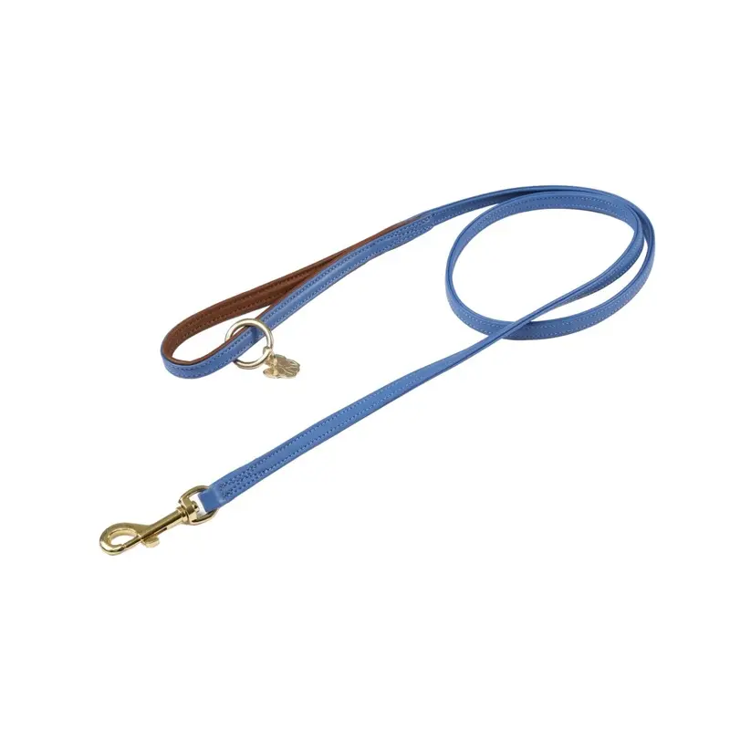 Digby & Fox Blue (110Cm X 1.5Cm, Royal ) Leather Padded Dog Lead 110Cm