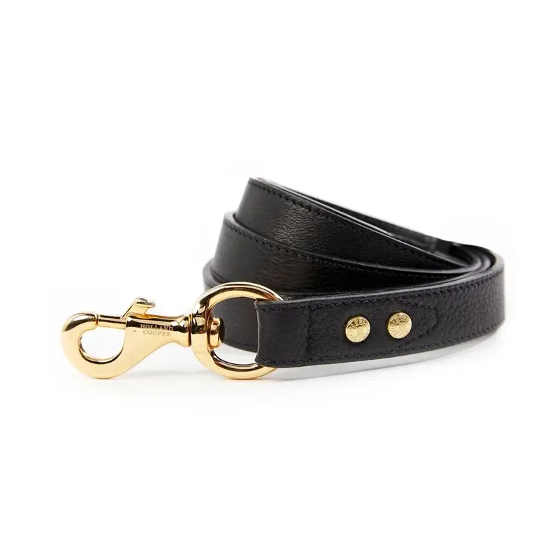 Holland Cooper Unisex Black Classic Dog Lead