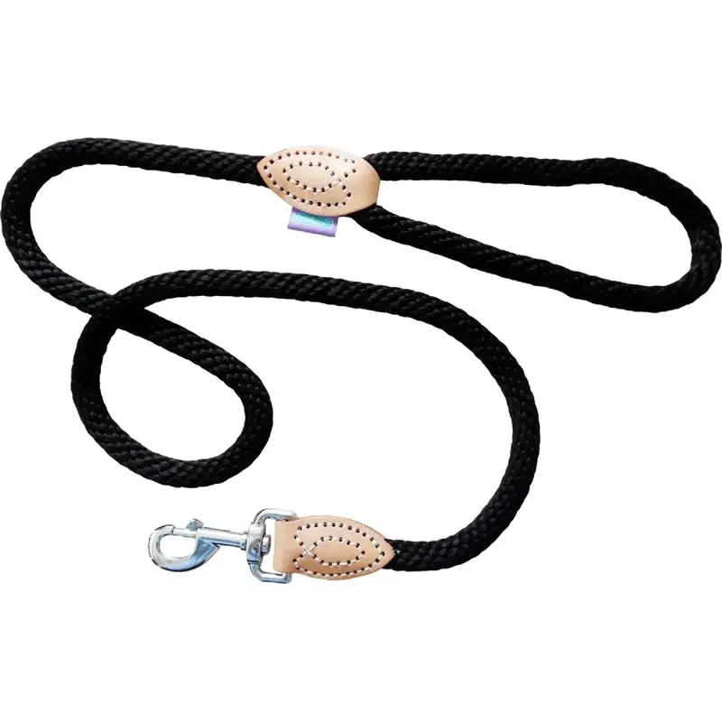 Hemmo & Co Unisex Black Hemmo And Co Soft Touch Rope Trigger Lead