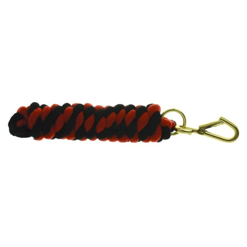 Hy Black (2.2 Metres, Red/Black) Two Tone Twisted Lead Rope Size 2.2