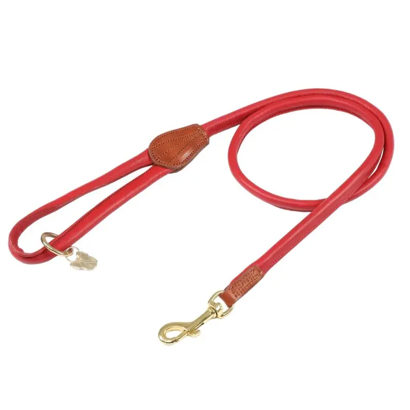 Digby & Fox (One Scarlet) Rolled Leather Dog Lead 110Cm