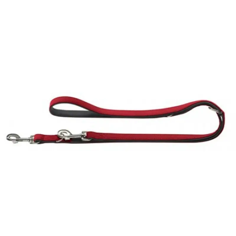 Hunter Black Softie Art-Nubuk Nickel Training Lead Rope, 15 X 200 Cm, Red/Nappa Medium