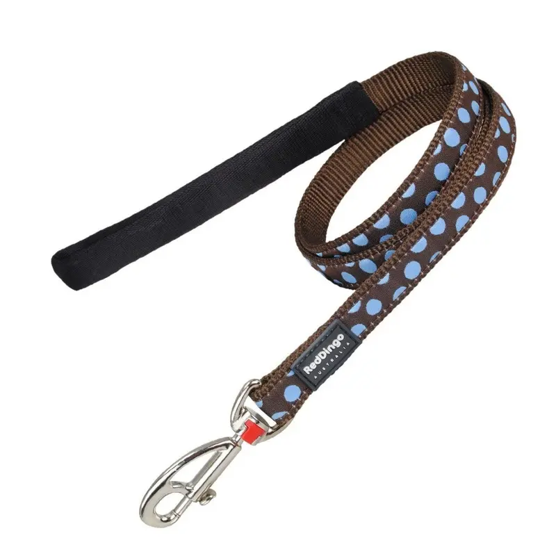 Red Dingo Red (Regular, Brown/Blue) Dingo Spots Dog Lead 1.2Cm