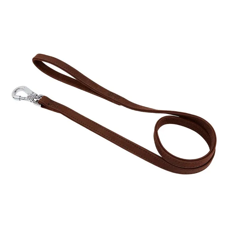 Wainwrights Leather Dog Lead Brown Large Narrow