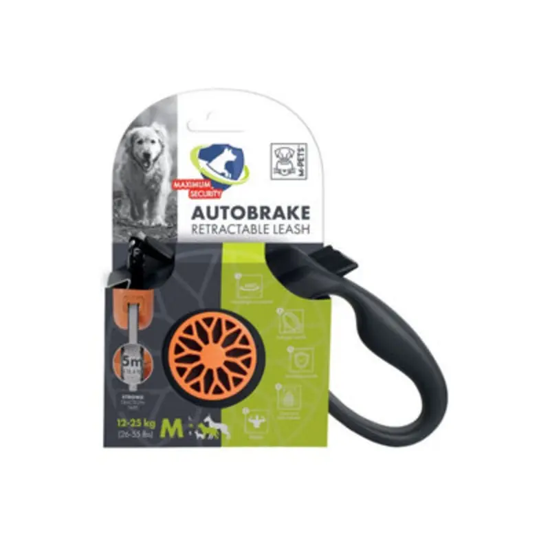 B&Q M-Pets Autobrake Retractable Smart Leash - Medium