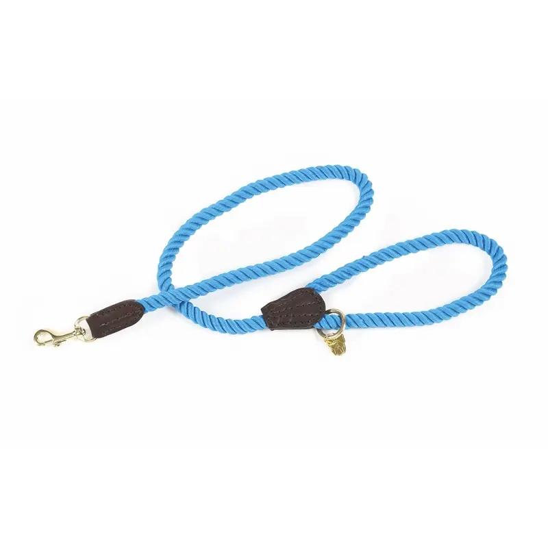 Digby And Fox Rope Dog Lead - One Blue 110Cm