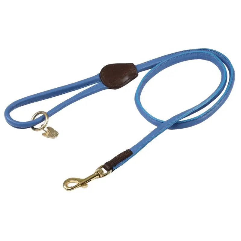 Digby & Fox Blue (One Royal ) Rolled Leather Dog Lead 110Cm