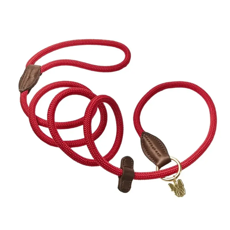 Digby & Fox Red (One ) Leather Dog Slip Lead 170Cm