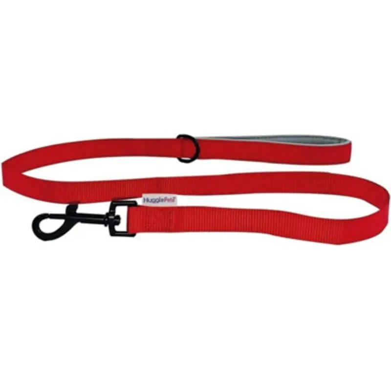 Huggle Pets Hugglepets Padded 100Cm X 1.9Cm Weatherproof Dog Lead Red