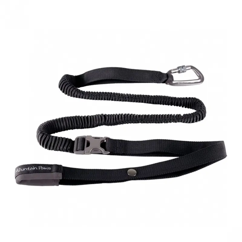 Mountain Paws Black Shock Absorber Dog Lead: Colour: Size 12