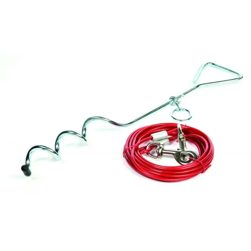 Petface Unisex Black Tie Out Cable And Stake 4.5M