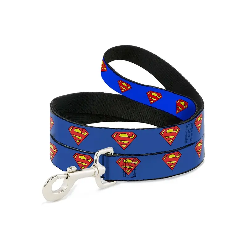 Blue Superman Shield Dog Leash