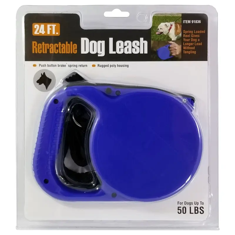 Havenvracht Foot Spring Loaded Retractable Reel Dog Leash Size 24