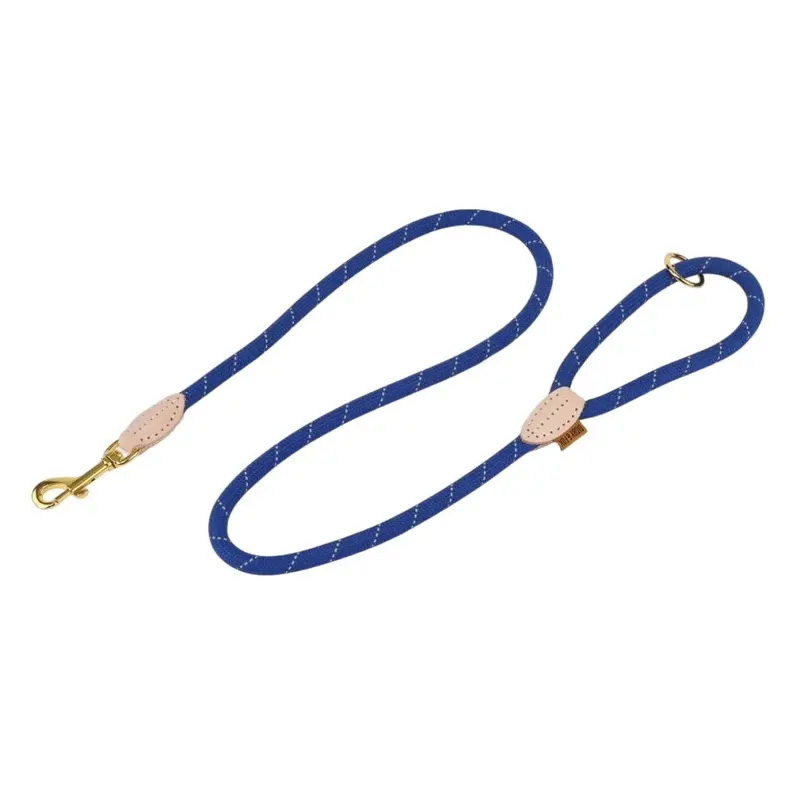 Digby & Fox Blue (One Size, Royal ) Reflective Leather Dog Lead
