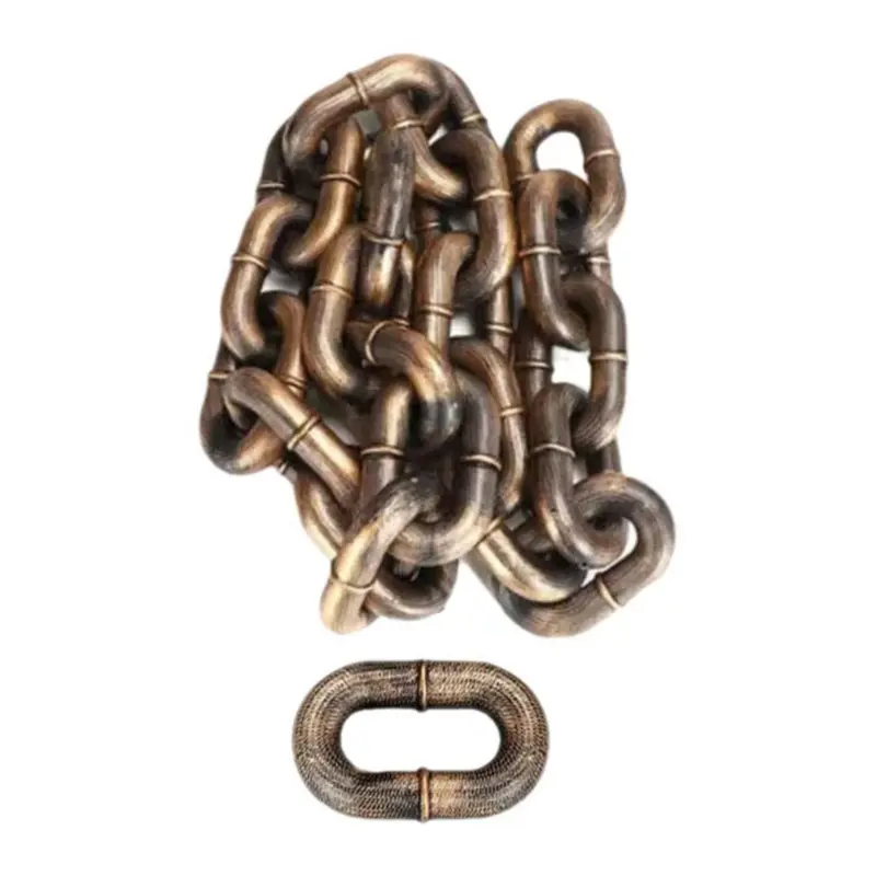 NeznaKov Dog Traction Rope Simulation Thick Chain Big Iron Chain Copper Color Small